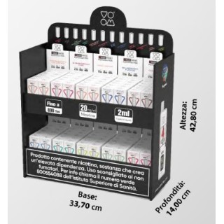 Espositore 2 piani piccolo Nero