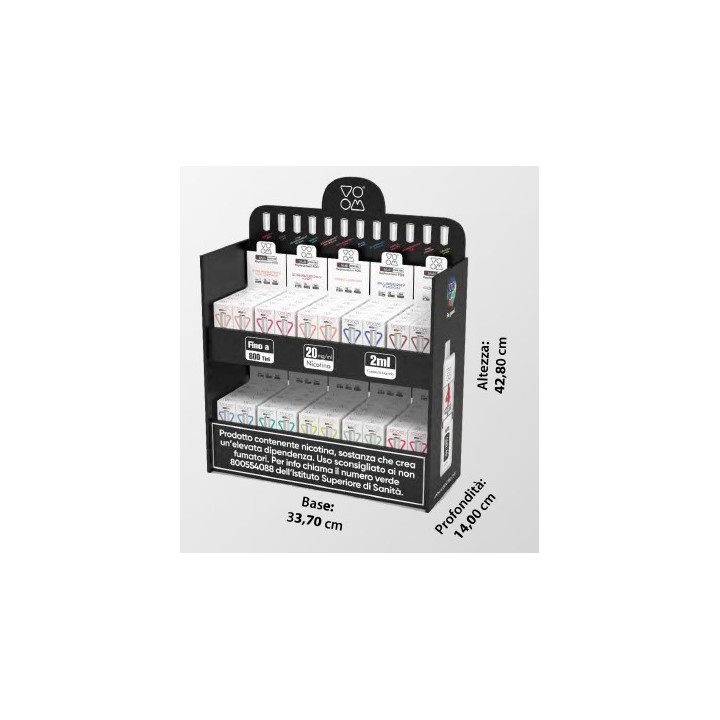 Espositore 2 piani piccolo Nero